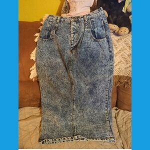 Vtg denim jeans skirt